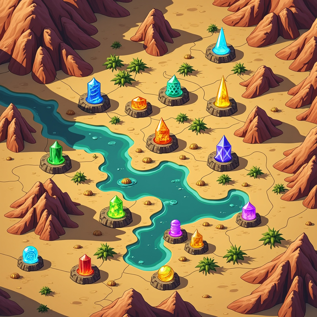 Tutorial del juego - Nivel inicial con cristales energéticos